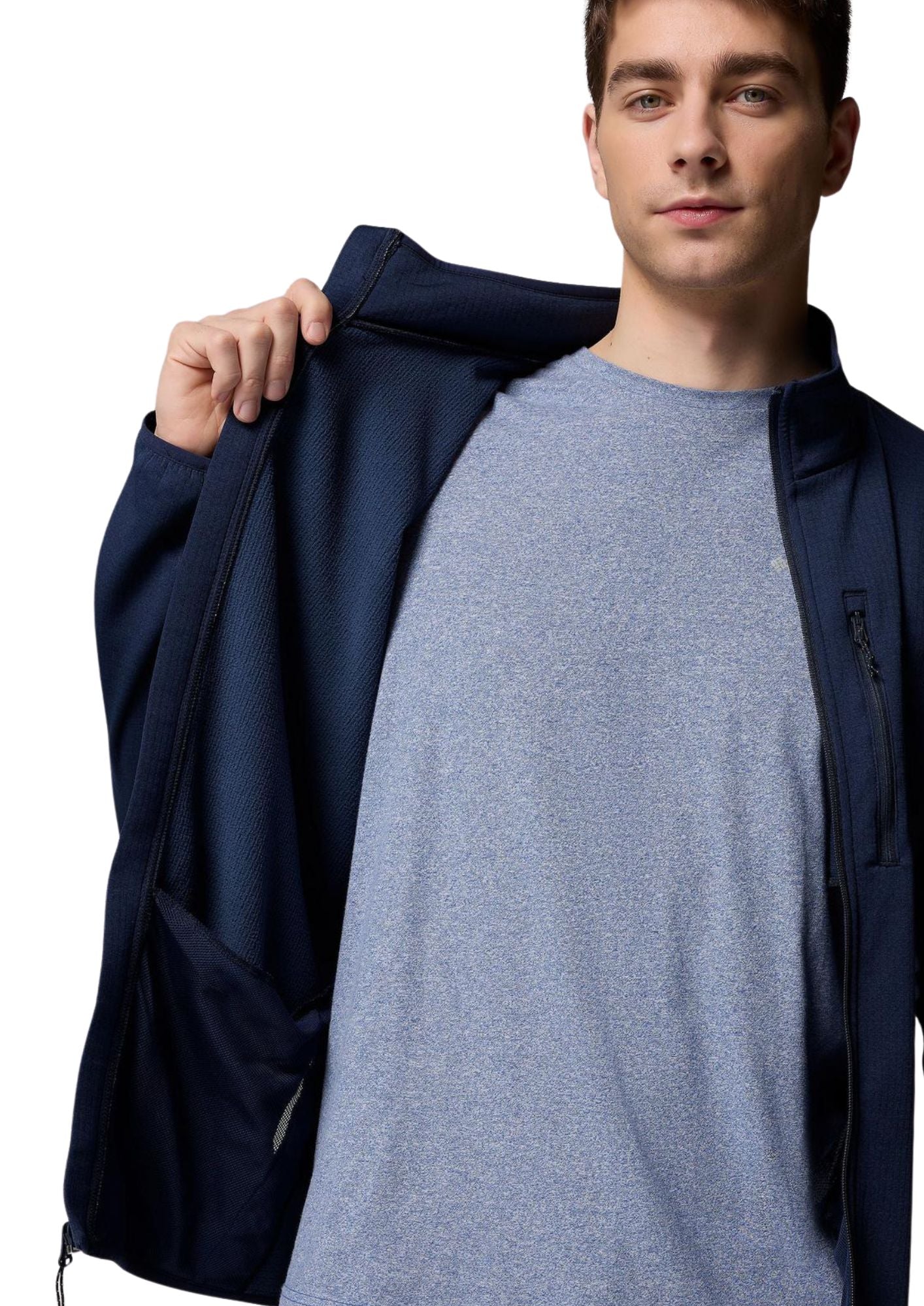 Chaqueta ligera Essential Hike Grid Fleece con cremallera completa