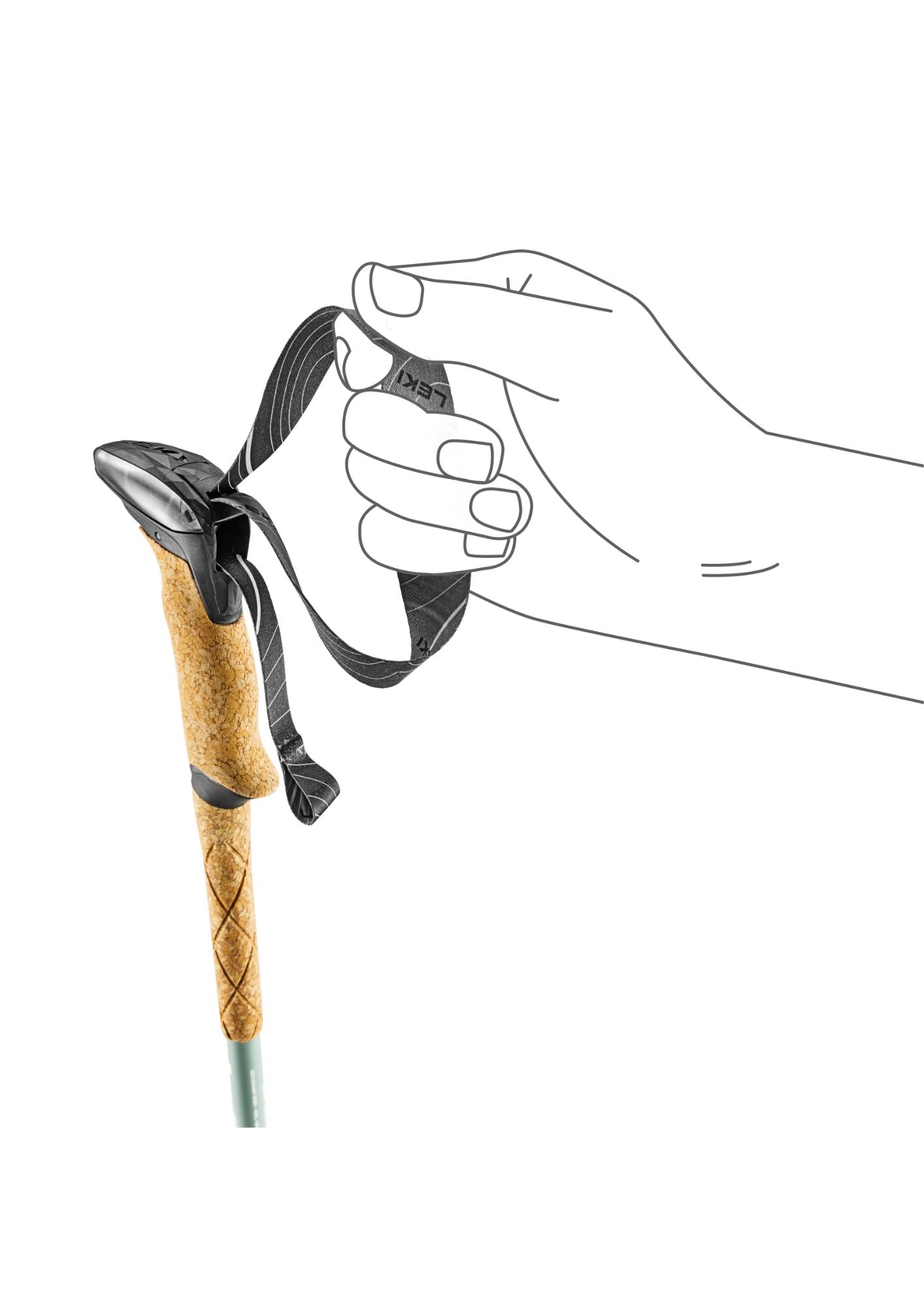 Bâton rétractable poignée liège MAKALU LITE