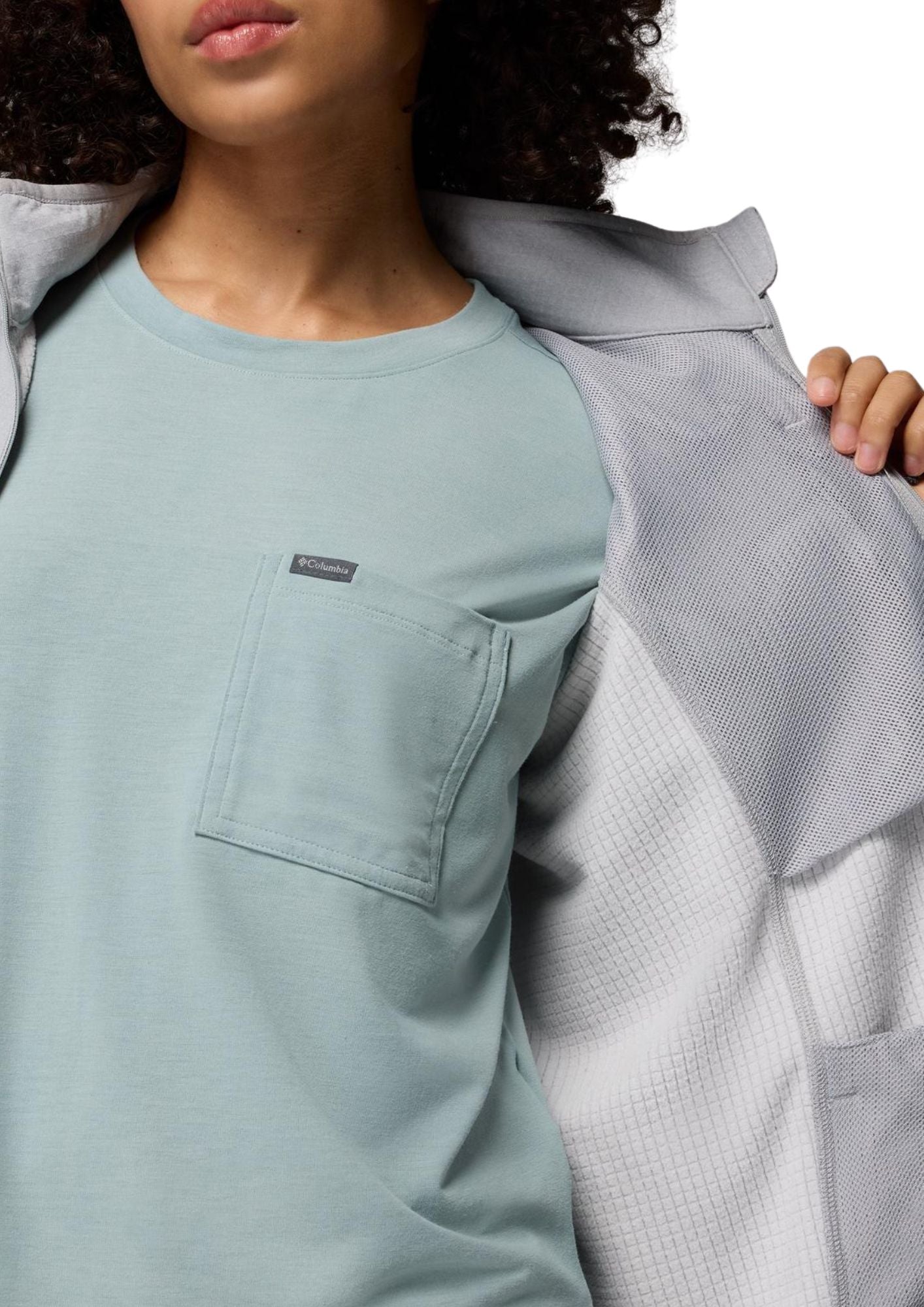 Chaqueta ligera Essential Hike Grid Fleece con cremallera completa