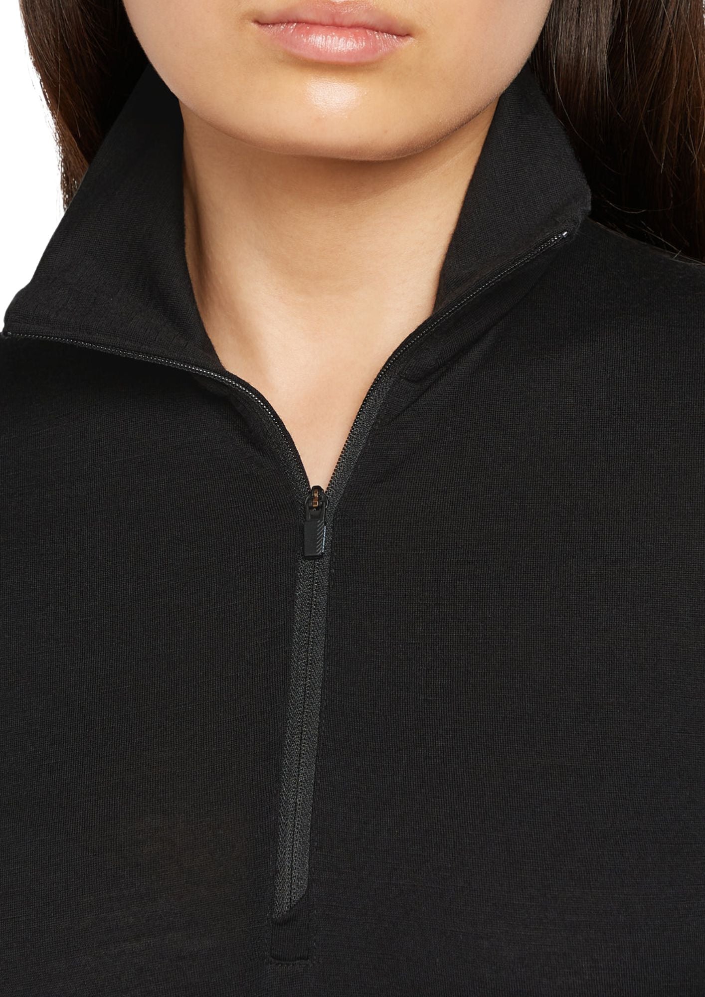 Camiseta térmica de merino con media cremallera Oasis 200 para mujer